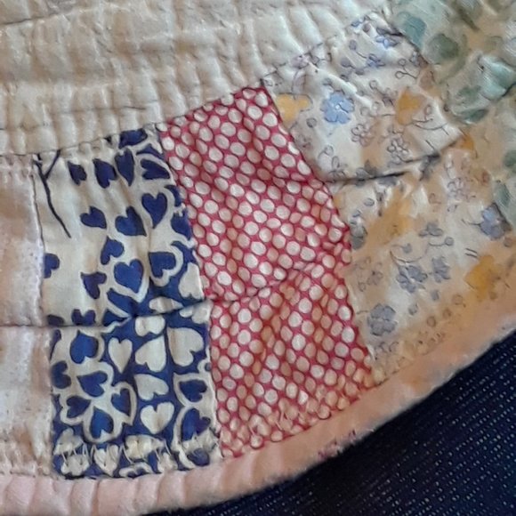 Handmade Shoulder Bag Purse Vintage Quilt Dark Denim - Picture 9 of 12